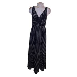 Anthropologie Eva Franco polka dot maxi‎ dress Size 6